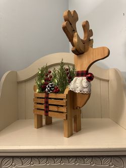Christmas Wooden Reindeer Decor 🎄✨ 