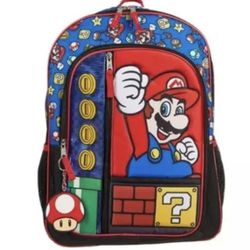 NINTENDO Super Mario Bros. Backpack 16" School Bag (Good condition) PICK UP IN CORNELIUS