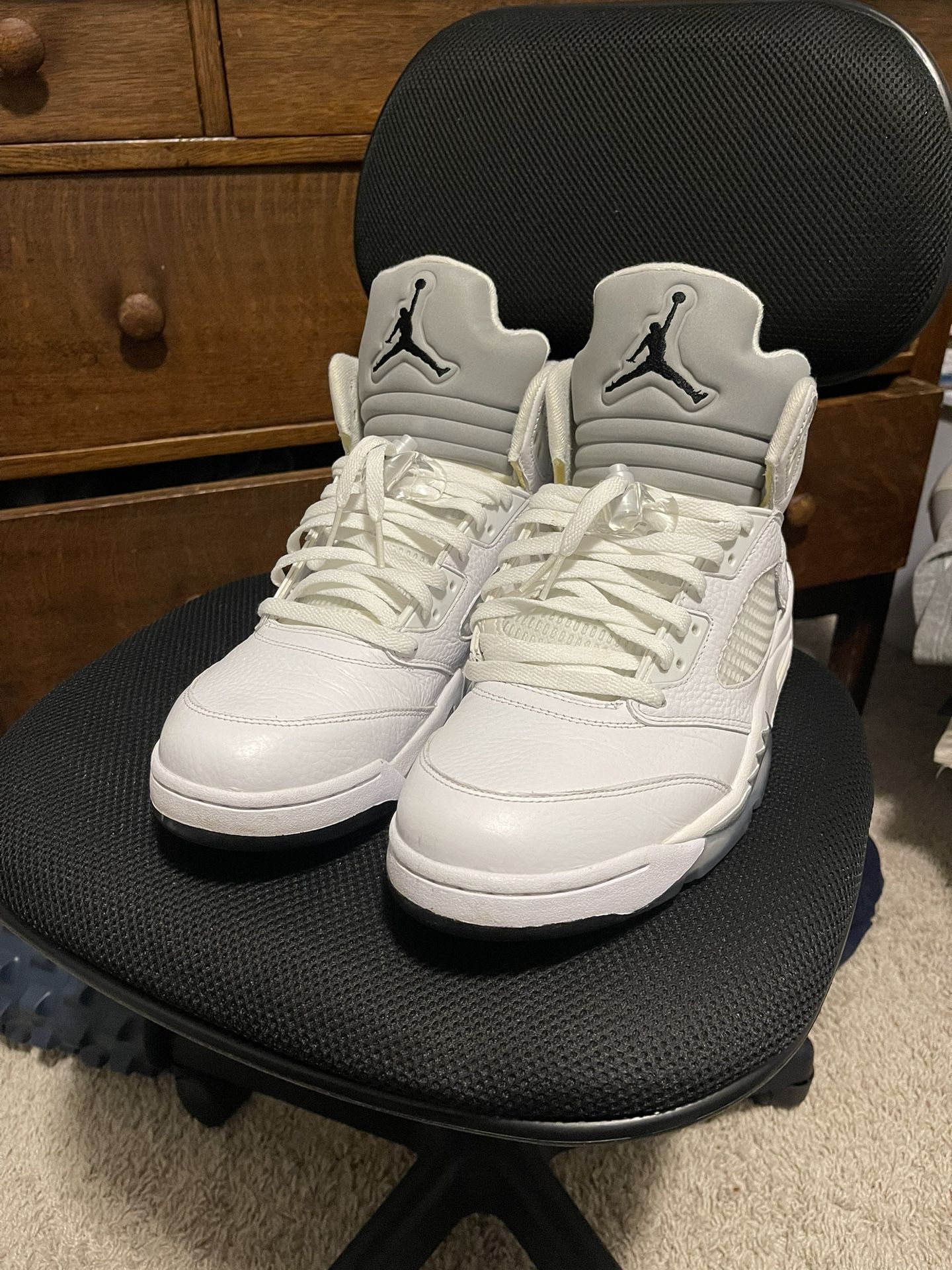 Jordan 5 Retro White Metallic Size 12.5 