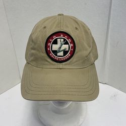 Vintage 90s POLO SPORT Ralph Lauren Suicide Ski Strapback Hat Cap - TAN - RARE