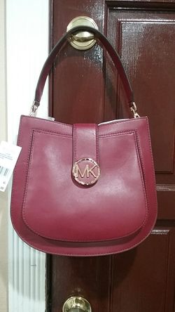 Authentic New Michael Kors Maroon Leather Purse