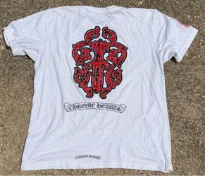 Chrome hearts red dagger pocket tee white tshirt designer sz large