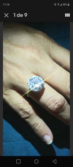14K Gold Engagement Ring CZ Stone