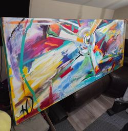 Large Original Abstract Acrylic Painting on Canvas