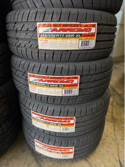 215/55/17 Arroyo all season 4 new tires installed ✅