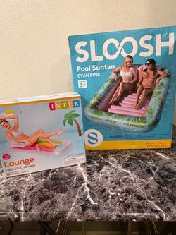 Intex King Kool Lounge & Sloosh Pool Float Bundle