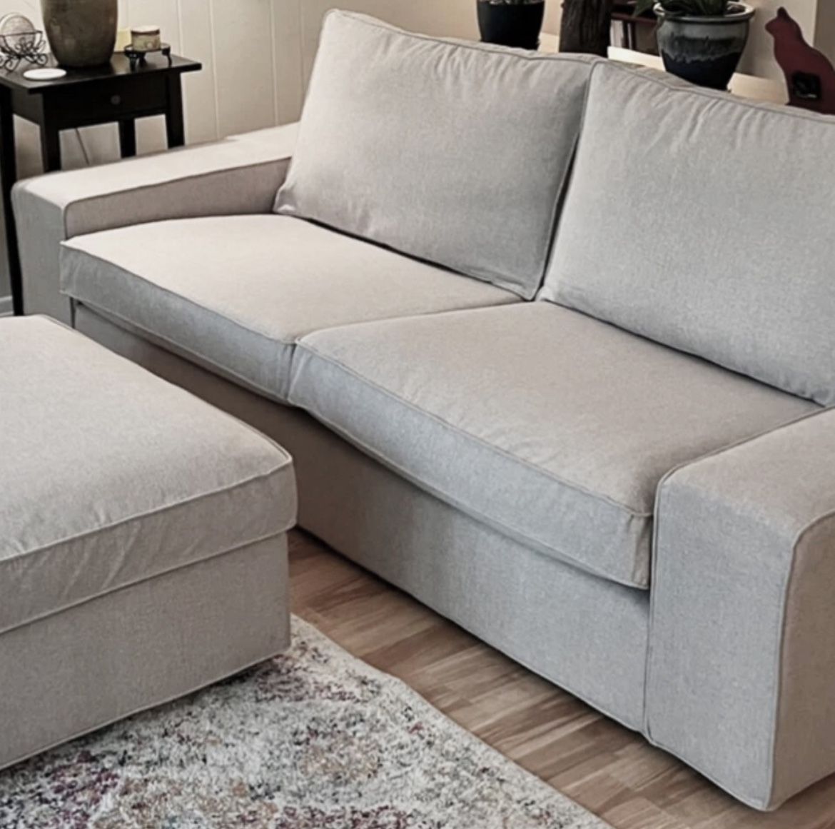 Free Delivery! Barely used like New Beautiful IKEA Couch & Ottoman. Bought for $1300, Fully Cleaned