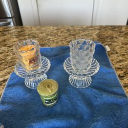 Glass Decorative 4way Candle Holder