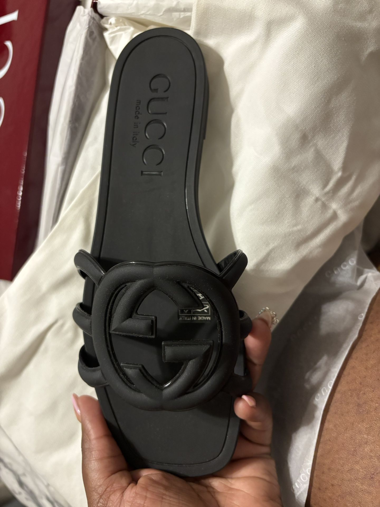 Authentic Gucci Palma Sandals (Black)