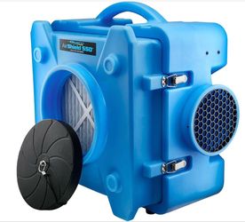 BlueDri Air Shield 550 HEPA Air Scrubber, Water Damage Restoration Equipment Air Purifier, Covers 1400 Sq. Ft, Daisy Chain Capable, For Commercial Use
