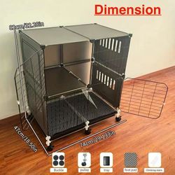 🥨Small animal pet cage/rabbit cage, double-layer, large size, with a manure tray and foot pads to prevent foot jamming. The pull-out tray is easy to 