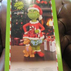 Jim Shore Grinch and Max Christmas Holiday Disney 20-inch Statue