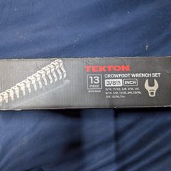 Tekton 13 Piece 3/8" Drive Crowfoot Wrench Set 
