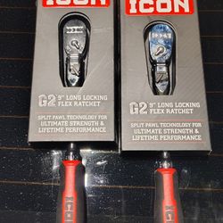 Icon G2 9" Locking Flex Ratchets (1/4" Drive)