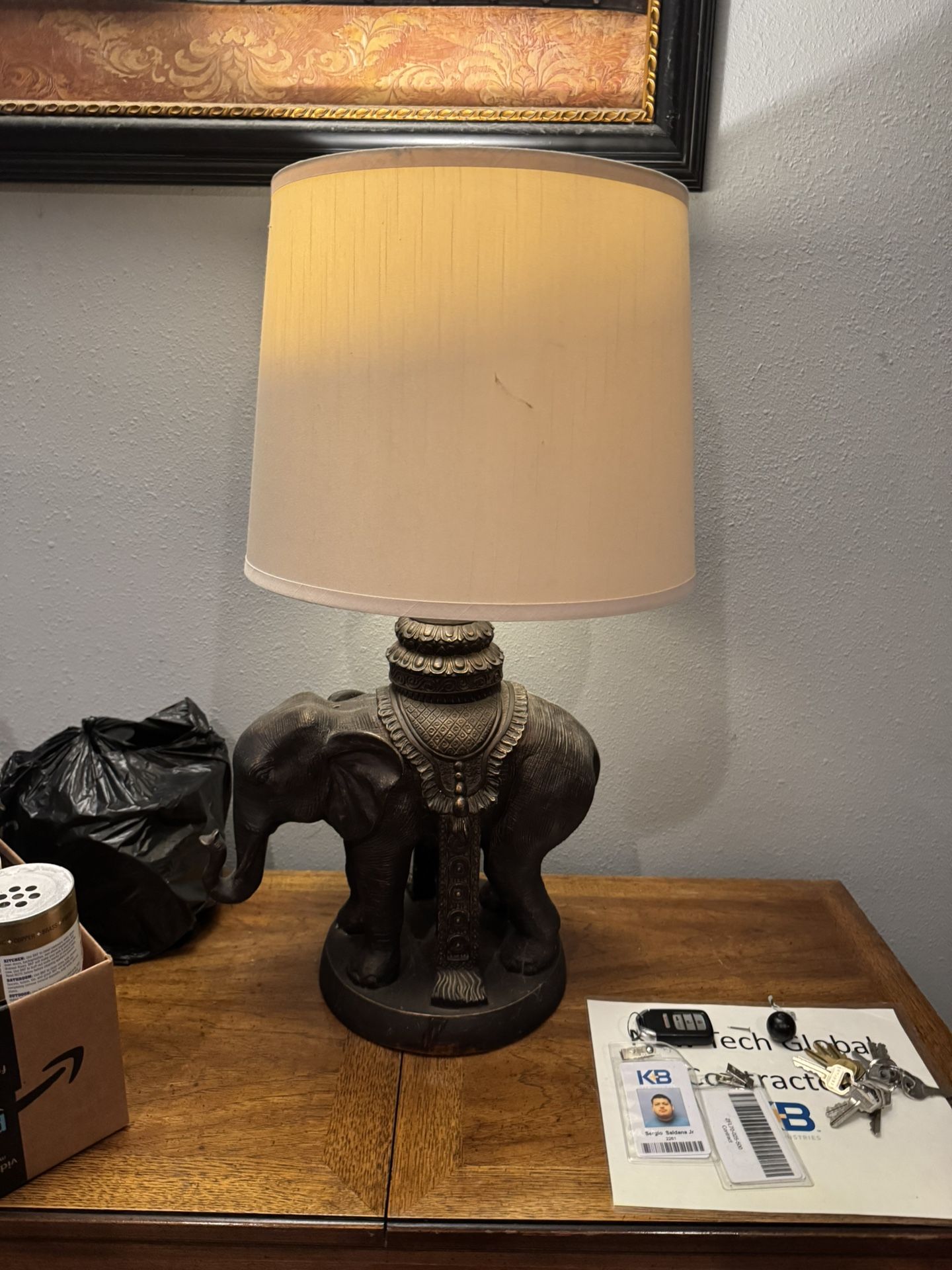 Antique Elephant Lamp