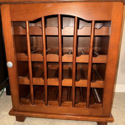 Solid Wood Wine Cabinet / Wine Rack – Holds 20 Bottles $85