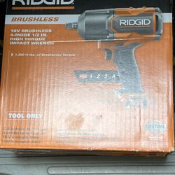 RIGID 18v BRUSHLESS 4 MODE 1/2 “ HIGH TORQUE IMPACT WRENCH