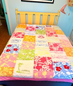 Vintage Queen/Full Bamboo tropical Hawaii Tiki headboard in the Tiki Bali Hai mid century Girl Kids