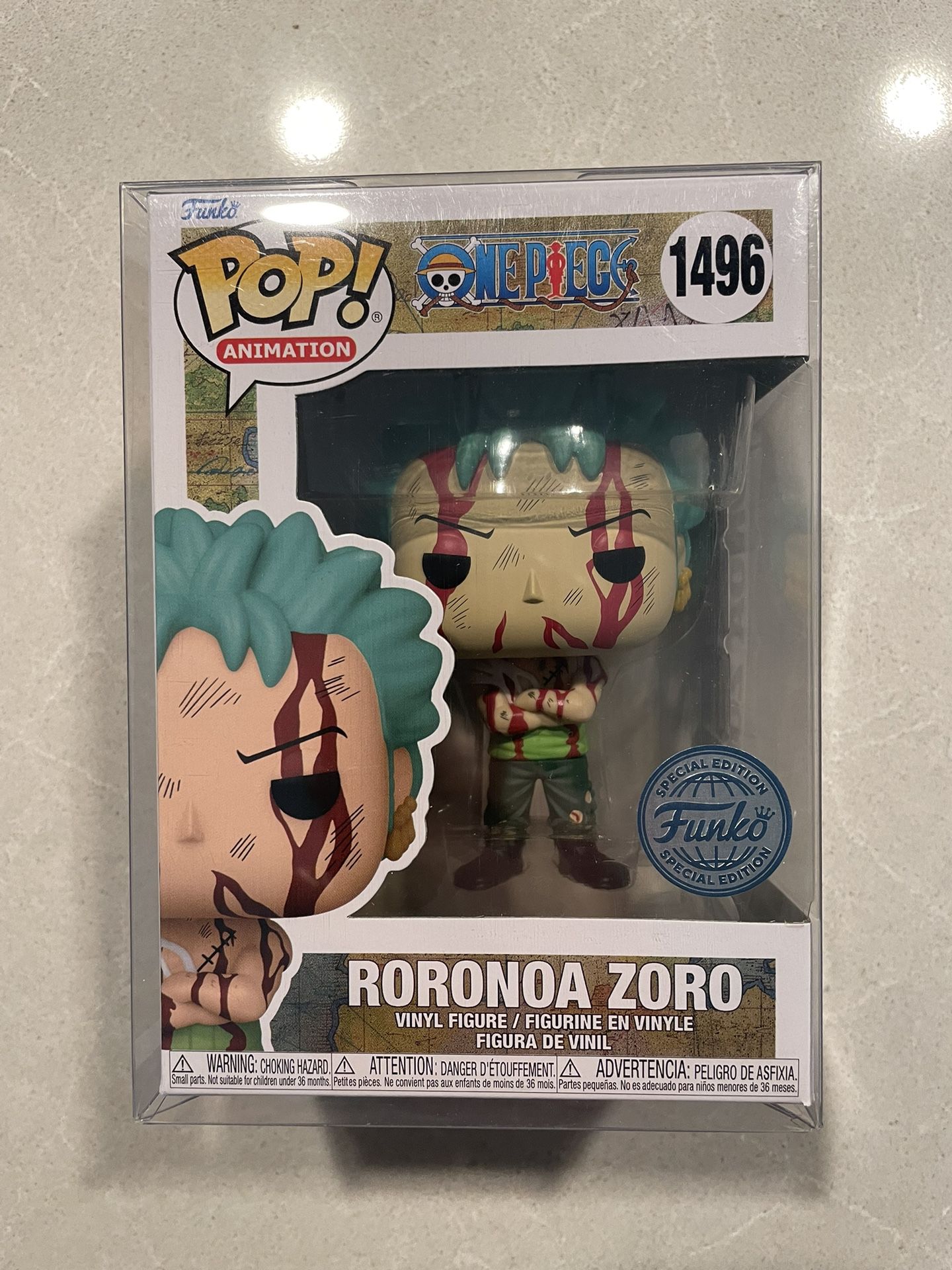 Roronoa Zoro Nothing Happened Funko Pop *MINT* Hot Topic Exclusive One Piece 1496 with Protector Anime Special Edition