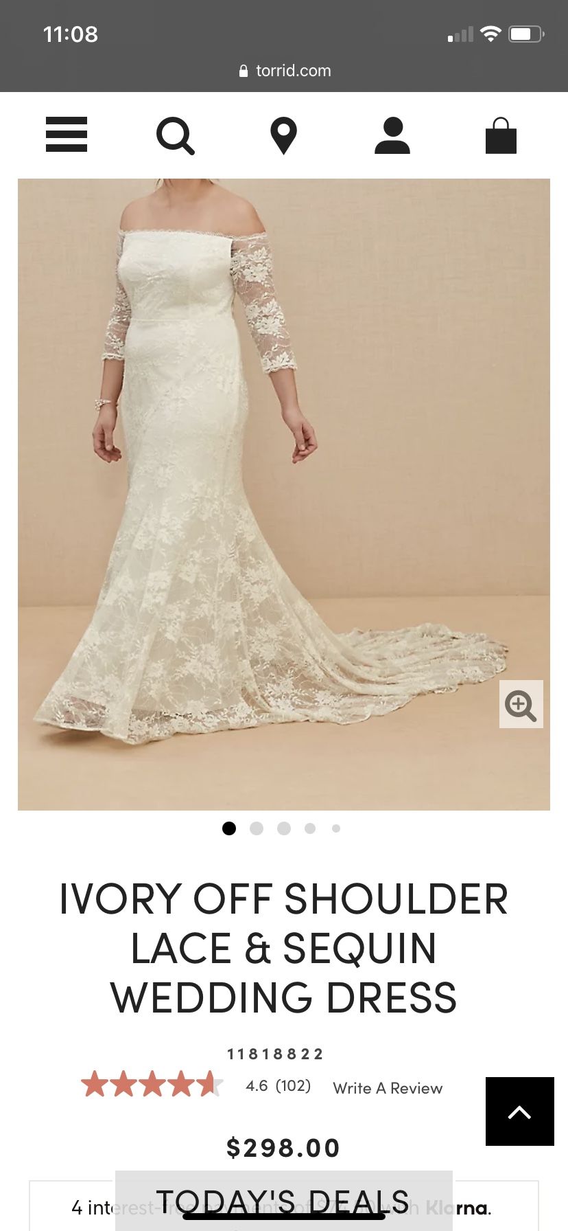 Torrid Wedding Dress Size 16