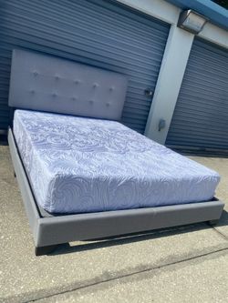 Gray Bed Queen Bed Queen Mattress Bedframe