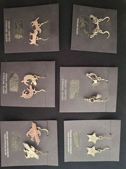 6 NEW STERLING 925 EARRING PAIRS
