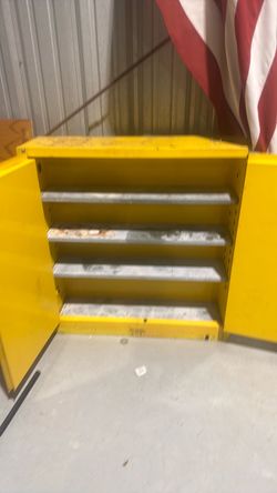 Fire cabinet with shelves