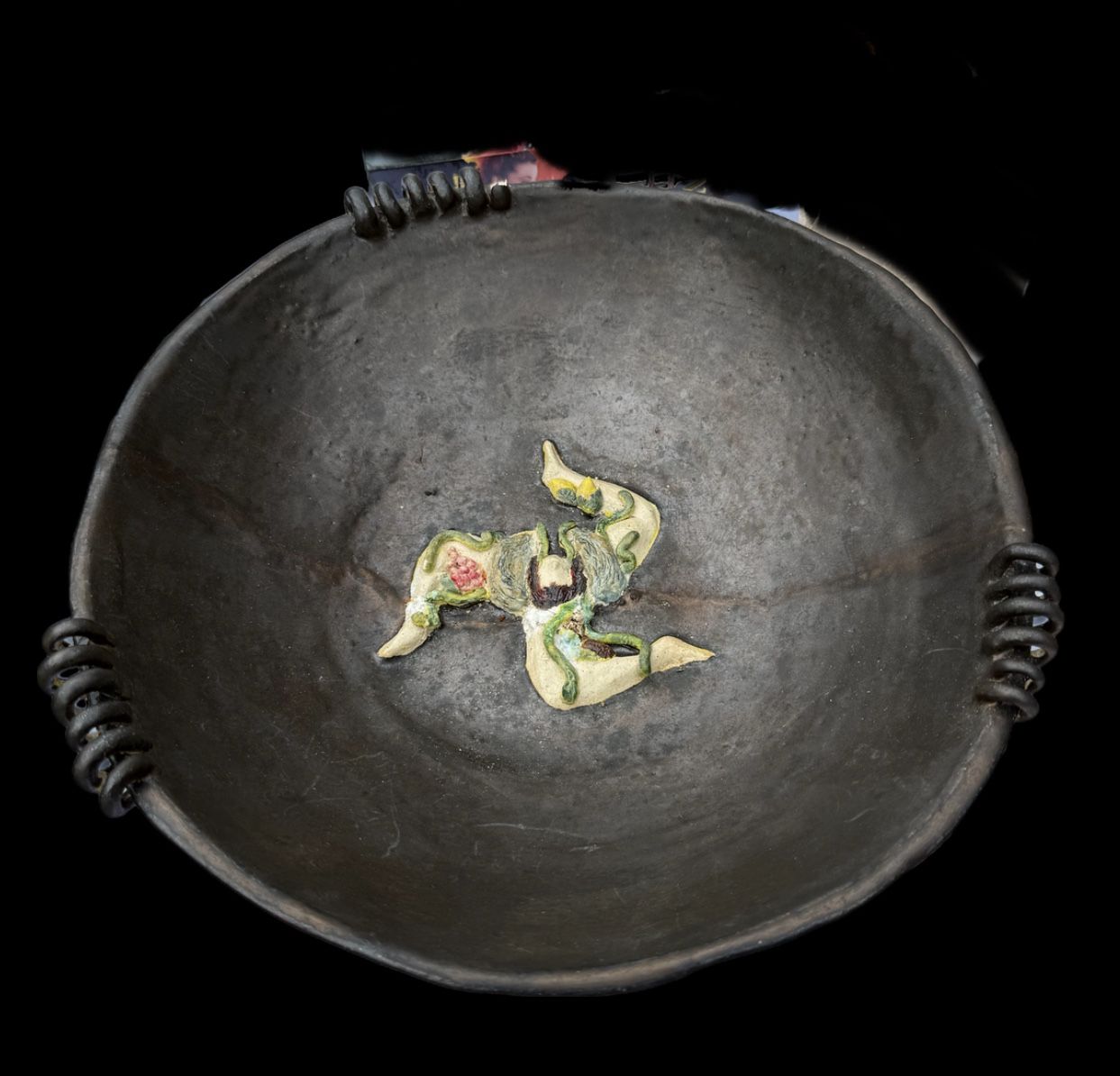 Antique Ceramic Large Hand crafted bowl With Unique Simples 