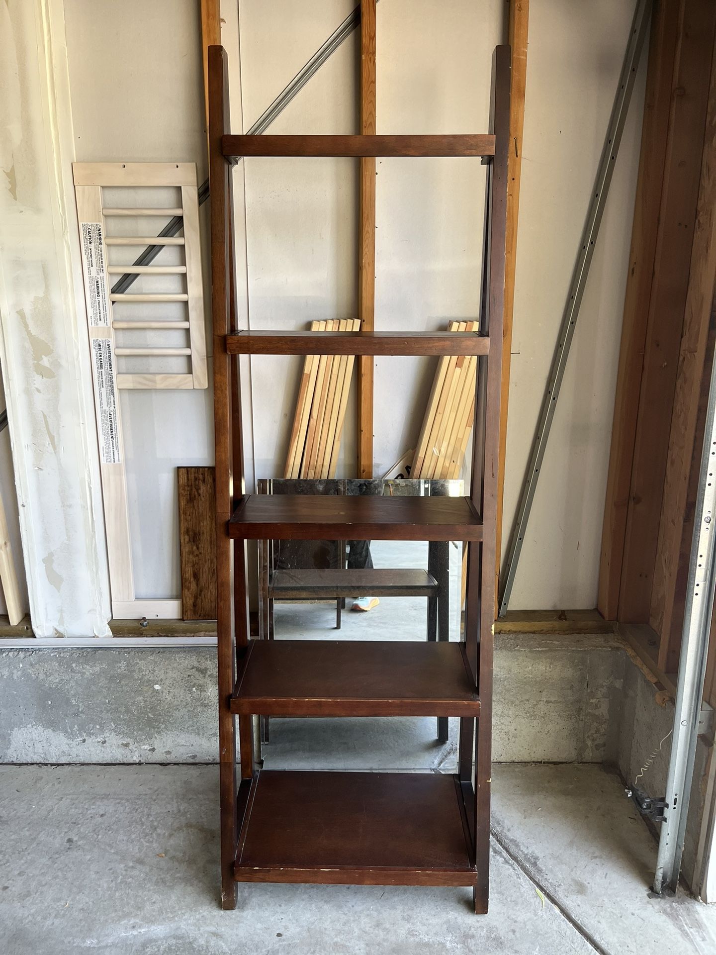 5 Shelf Open Back Bookshelf