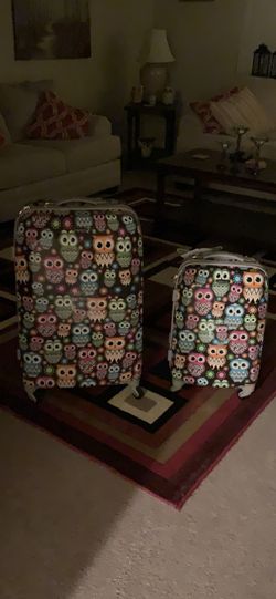 Owl luggage hard shell