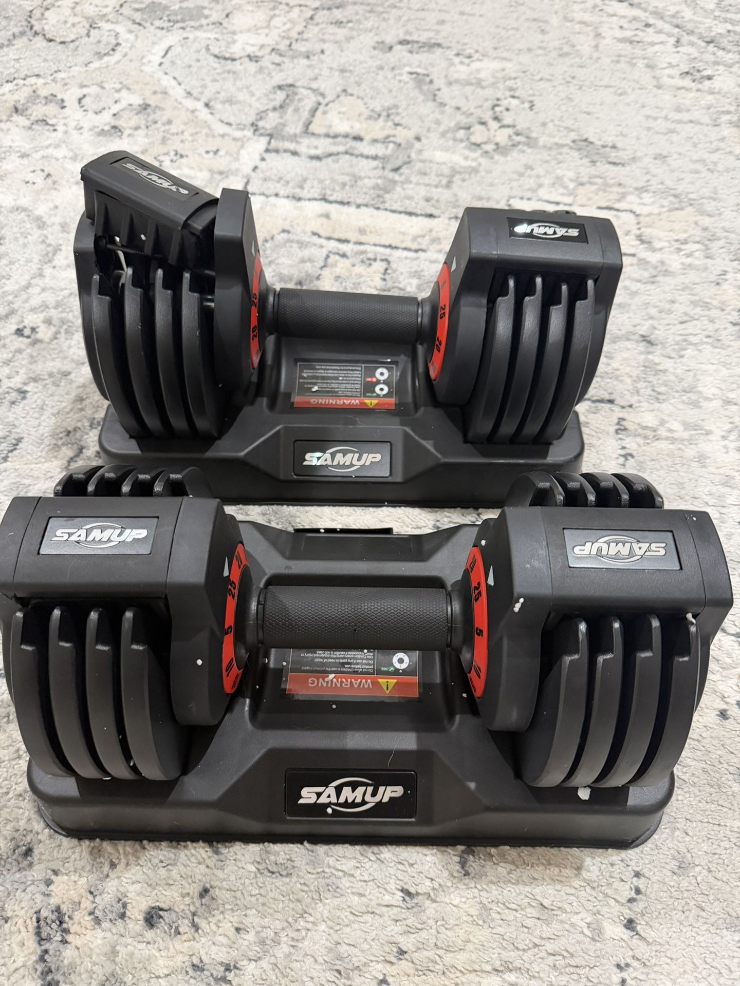 25/55 lbs Pair Adjustable Dumbbells Set, Adjustable Weights Dumbbells Set for Men and Women with Anti-Slip Fast Adjust Weight by Turning Handle,Black