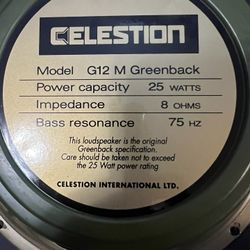 Celestion greenback 