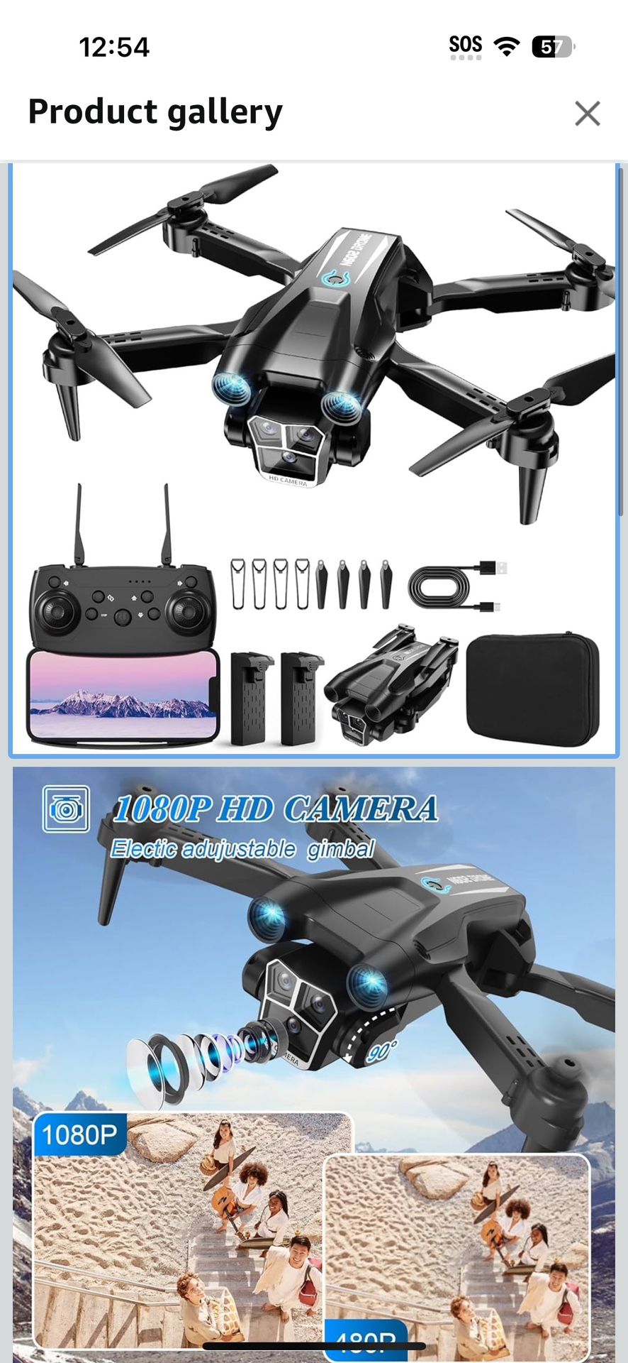 Brand New Drone with Camera 1080P HD, Mini Drone for Beginners Kids Adults, RC Quadcopter with 2 Batteries, Carrying Case, Stable Hover, Trajectory Fl