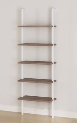 Nathan James Theo 5-Shelf Ladder Bookcase Metal Frame