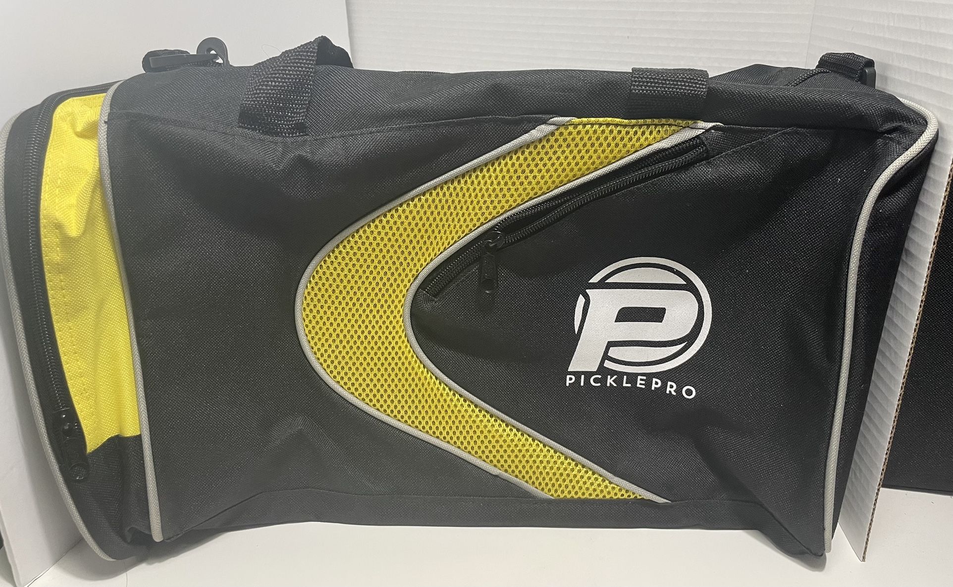 PICKLEPRO Pickleball Promotional Duffle Bag Black & Yellow Reflective Gym Sports