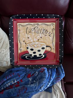 Certified International Lori “ Cappuccino $2” Decorative Platter Plate