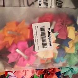 Assorted little girls hair bows