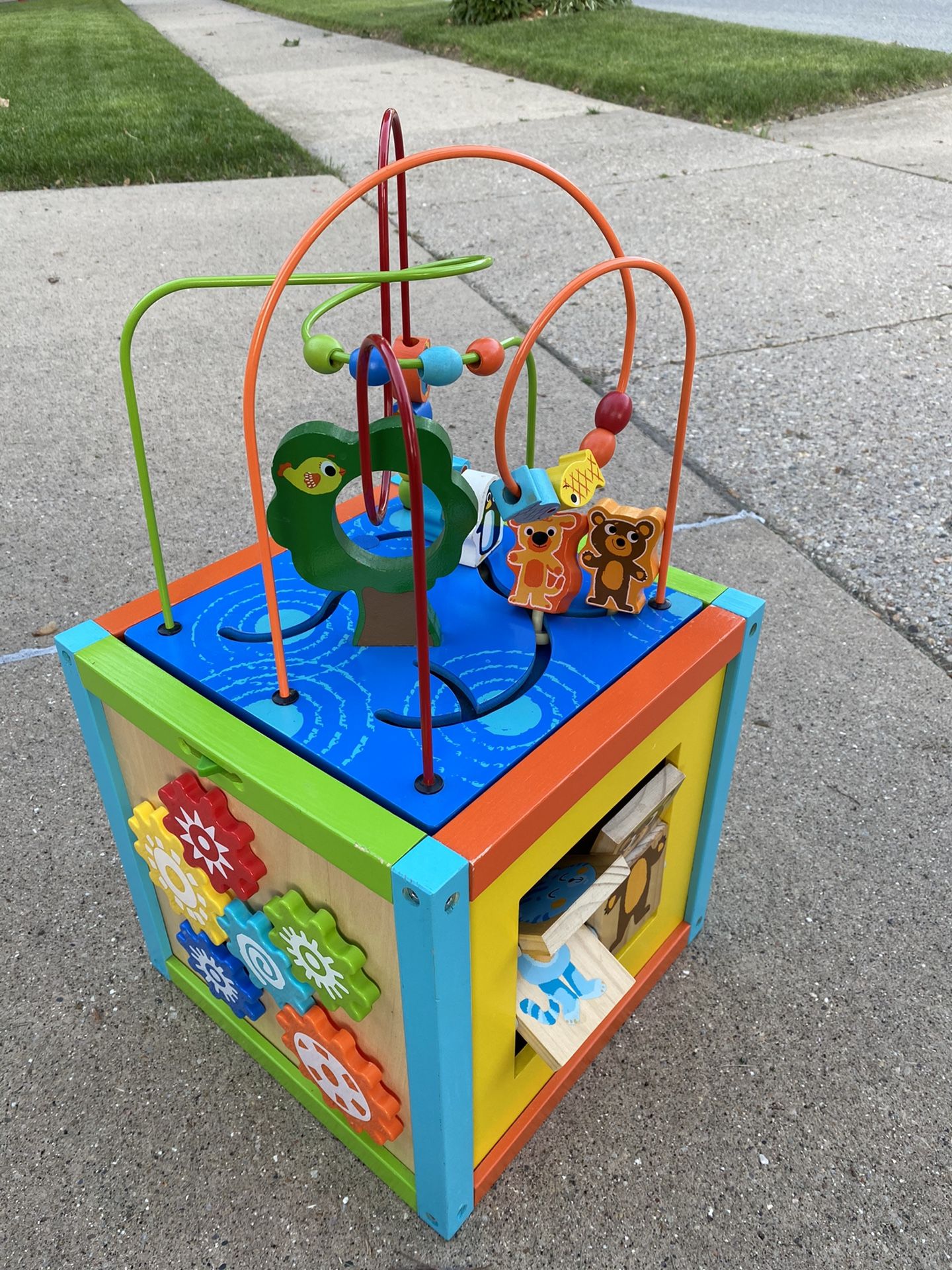 Wooden Activity Cube Toy