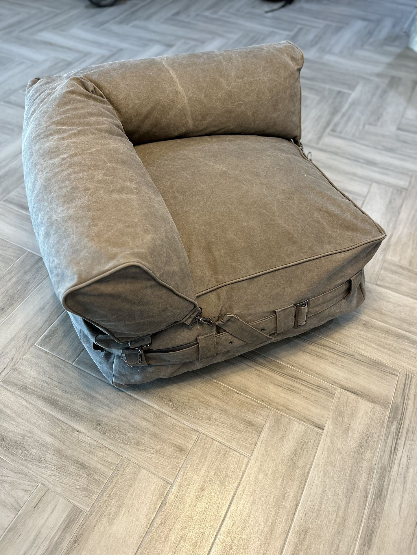 Restoration Hardware Canvas Bean Bag Chair-Like new!