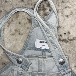 Girls Old Navy Overalls With American Flag Detail Pockets 