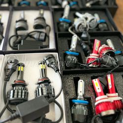 9004 LED Headlight Bulbs,9004/HB1 Hi/Lo Beam LED Headlight Bulb 6500k 9004 LED Bulb Cool White luces 