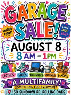 HUGE yard sale w like new items - off Rancho Rd!!