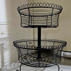 2 Tier Kitchen Fruit Basket Rack