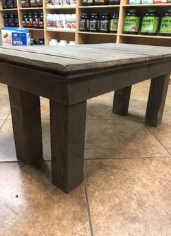 Small handmade wood table