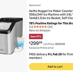 Premium Bullet Ice Maker for Home