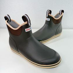 Xtratuf 6" Ankle Deck Boots Mens Size 11 Brown Waterproof Slip Resistant 22734