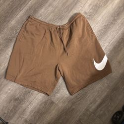 Nike Fleece Shorts 4xlt Like New (Brown)