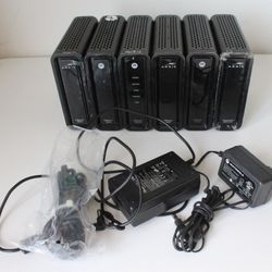 6 LOT ARRIS SURFboard Cable Modems SB6121 SB6141 As Is 2 AC Adapters