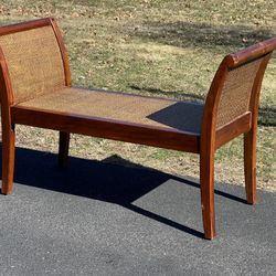 Vintage Pier 1 Rattan Bench