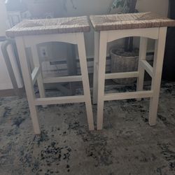 2 Cute Bamboo Bar Stools 